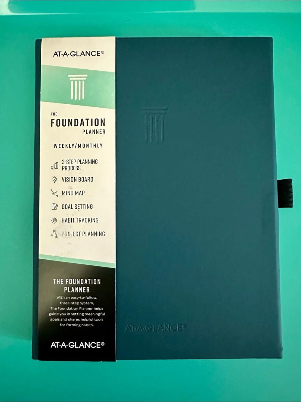 AT A GLANCE Foundation Weekly Monthly Planner Hardcover Undated Blue 5.5 x 8.5